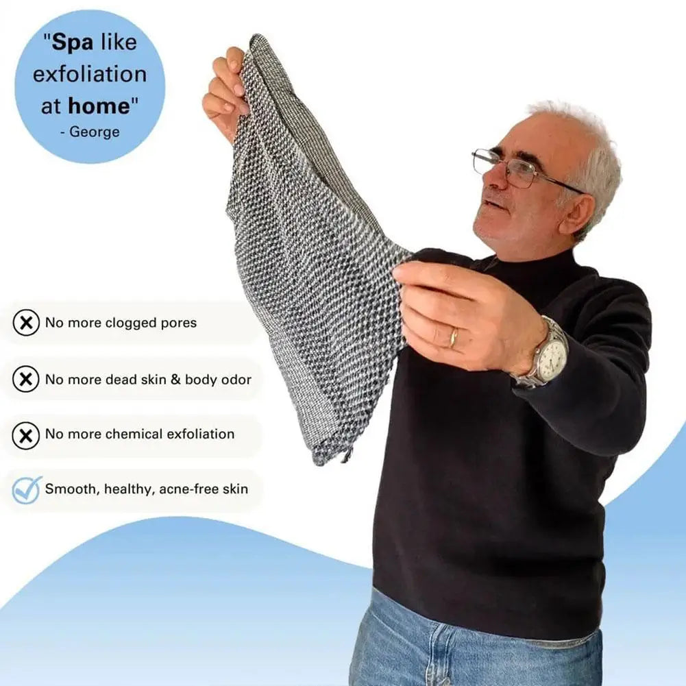 Exfoliating Towel, Exfoliating Shower Towel,Extra Long Washcloth for Men Women,Exfoliating Body Scrubber for Cleaning Spa